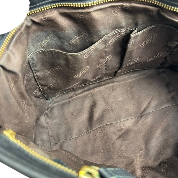 Genuine COACH Black Leather Legacy Hamptons West Market Tote Bag - Picture 15 of 16